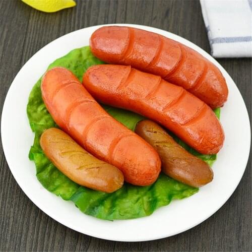 Dining room hall hotel restaurant eating victualing house decoration artificial fake hot dog sausage model simulation food props