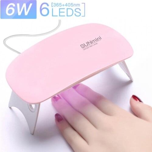 6W Nail dryer Nail Lamp LED Light Portable USB Cable Home Use Nail UV Gel Varnish Dryer 3 LEDS Lamp Nail Art Tools Dropship