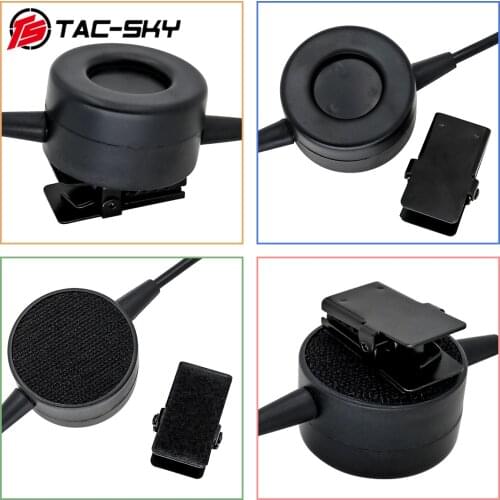 TAC-SKY tactical PTT TCI PTT headset adapter for protective earmuffs military tactical hunting shooting walkie talkie headset