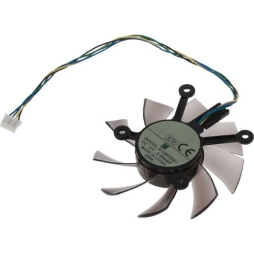 R128015SU 75mm 4pin 4x43mm for EAH5830/6850/8600/9800 GTS 260/450/460 HD7850 Graphics Card Cooling Fan