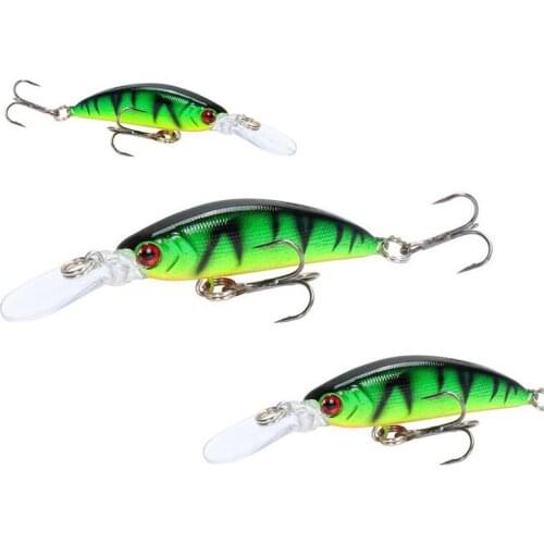 YUZI Hard Crankbaits Floating Fishing Lure Shad Minnow 4M Artificial Bait Plastic 3D Eyes Wobbler Pike Lure Fishing Tackle