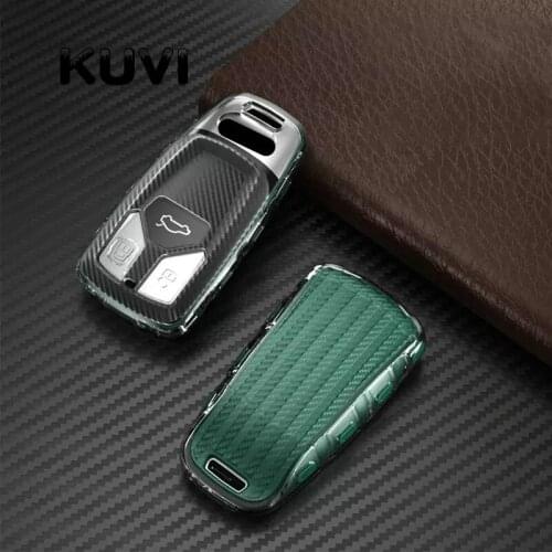 TPU Carbon Grain Key Protection Cover Case For Audi A4 A5 S4 S5 B9 8W Q7 4M Q5 TT TTS RS Coupe Roadster