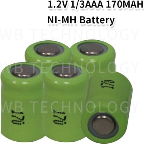 10 PCS/lot KX Original New 1.2V 1/3AAA 170mAh Ni-Mh 1/3 AAA Ni-Mh Rechargeable Battery Free Shipping