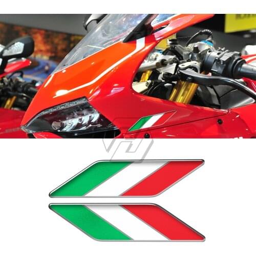 3D Resin Motorcycle Tank Decals Italy Wing Sticker Italia Decals Case for Aprilia Ducati Yamaha Suzuki BMW MV Kawasaki