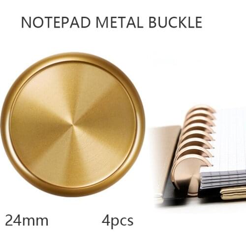 4pcs 24mm Metal Binding Rings Buckle Binder Discs Mushroom Hole Notepad Ring Loose-leaf Discs Binding Hand Account Book Supplies