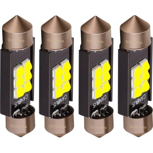 4pcs 31mm 36mm 39mm 41mm C5W C10W LED Festoon Bulbs Super Bright LED Canbus No Error Auto Interior Doom Lamp Car Reading Lights