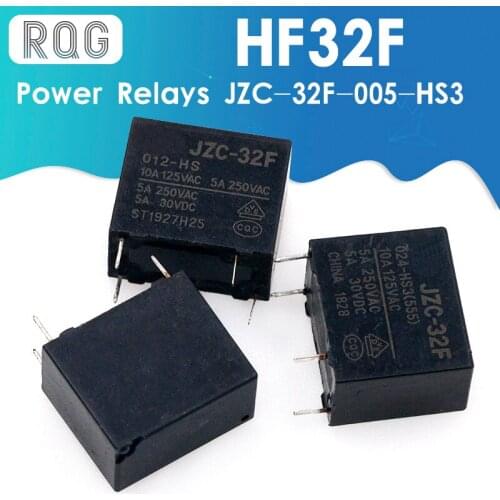 5PCS Power relays HF32F JZC-32F-005-HS3 JZC-32F-012-HS3 JZC-32F-024-HS3 5A 250VAC 4PIN