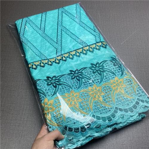 2.5 Yards New arrival african Bazin riche fabric with beads embroidery lace / bazin riche dress material Nigerian 2L060503