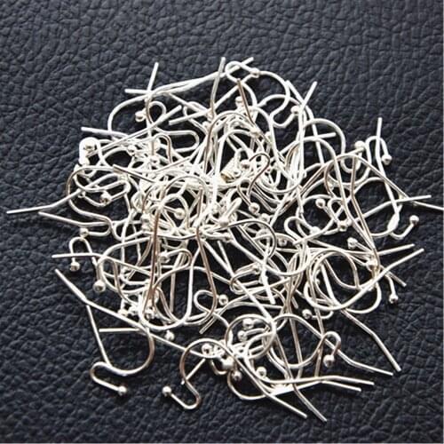 Free HOT Wholesale 200pcs 925 Sterling Silver Hook Earring Earwire DIY Jewelry Finding Accessories FY-34