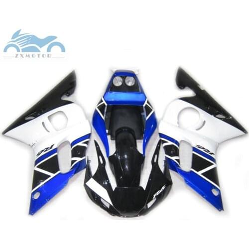Free Custom motor ABS fairing kits fit for YAMAHA 1998 1999 2001 2002 YZF R6 98-02 YZFR6 sports fairings set blue white EA04