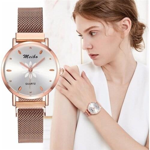 2020 New Fashion Women Watches Gold Magnetic Mesh Band Watch Womens Fashion Wrist Watch Dress Wristwatch Gift relogio feminino