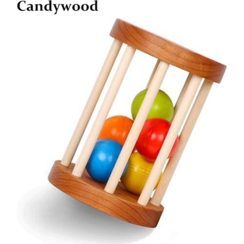 Cherry Wood Baby Rattle Orangic Baby Toys Wooden Rattle Handmade Hand Teething Wooden Ring Montessori Educational Toy Lets Make