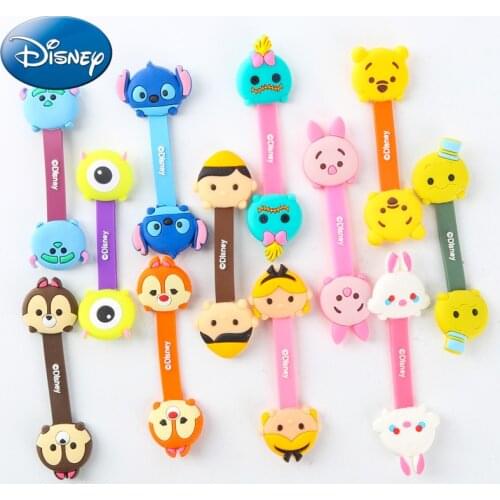 Disney Universal Cartoon USB Charger Cable Winder Earphone Cable Cord Protector Cable Bite For iPhone Samsung Cell Phone
