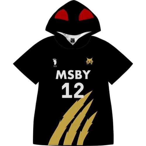 3 to 14 years kids t shirt Haikyuu MSBY Black Jackal 3D print t-shirt boys girls Tshirt Fashion Anime t shirts children clothing