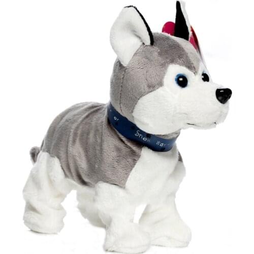 Electronic Plush Toy Walking Dog Cat Sound Control Robot Dogs Cats Interactive Toy Husky Dog Toys For Child