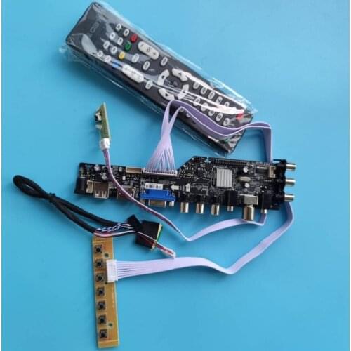 Kit for LP173WD1(TL)(A3) VGA AV DVB-T DVB-T2 1600X900 Signal digital TV controller board 40pin LVDS 17.3" USB HDMI LED