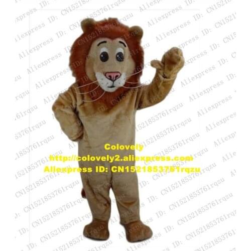 Brown Lion Animal Mascot Costume Adult Cartoon Character Outfit Suit Promotion Ambassador Sales Performance zz7648