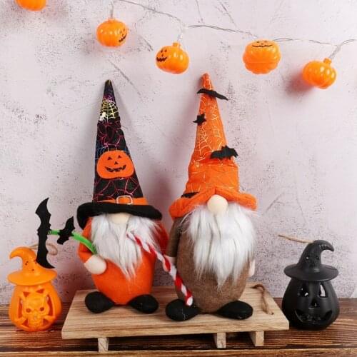 Halloween Faceless Gnome Doll Halloween Pumpkin Hanging Ornament Doll Decoration For Halloween Party Decoration Gifts