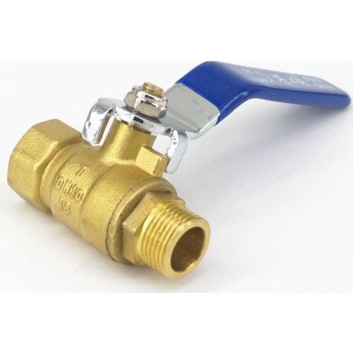 Brass Ball Valve 3/8" BSP Female to 3/8" BSP male Thread with handle for Air gas water fuel