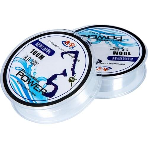 100M Nylon Fishing Line Japanese Raw Silk Wire Diameter 0.16-0.5mm Lure Strong Pull Transparent Equipment YX0004
