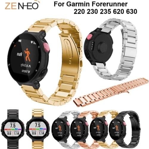Metal Wristband Stainless steel watchstrap for Garmin Forerunner 735XT/220/230/235/620/630 Watchband Replacement straps Bracelet