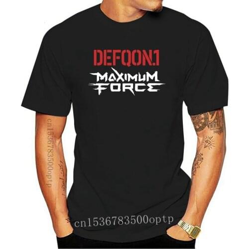 Defqon 1 T-Shirt Defqon.1 Maximum Force Short Sleeve T Shirt Printed T Shirts Men Cotton Classic Tee Shirt Plus Size 5XL 6XL
