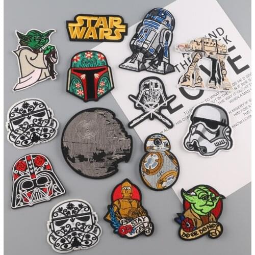 Star Wars Mandalorian Patch Embroidered Patches for Clothing Iron on Patches on Clothes yoda Darth Vader Troopers Accessories