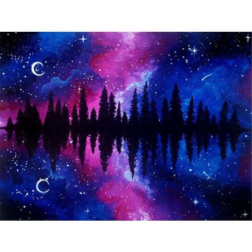 Landscape Space Universe DIY Embroidery Cross Stitch 11CT Kits Needlework Craft Set Printed Canvas Cotton Thread Home Sell