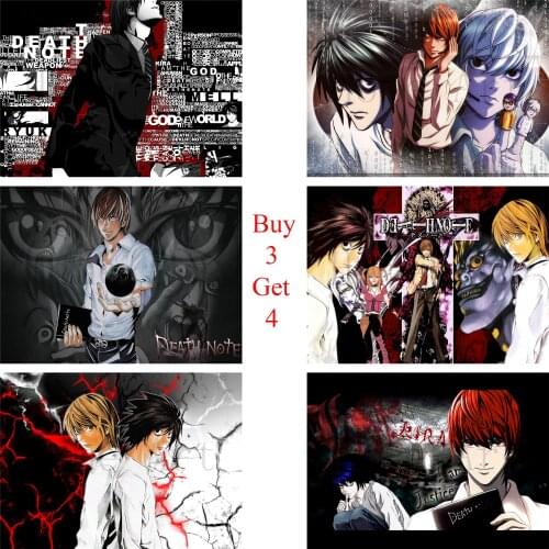 Death Note Poster Clear Image Wall Stickers Home Decoration High Quality Prints White Coated Paper home art Brand