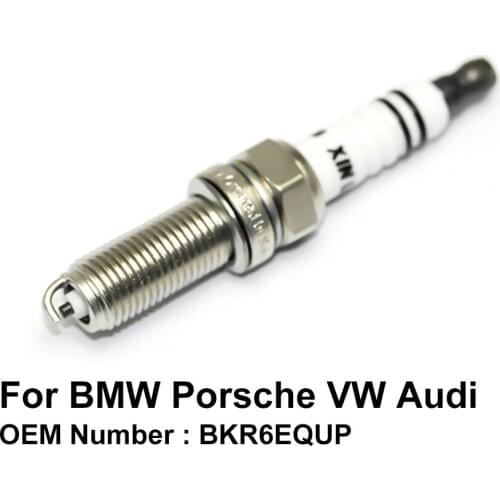 COWTOTAL Platinum Spark Plug for Volkswagen Touareg Porsche 911 Boxster Cayman Cayenne Audi A6 A8 OE BKR6EQUP ( Pack of 4 )
