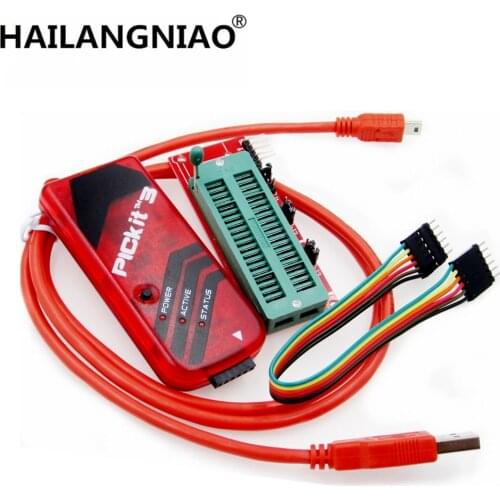 PICKIT3 Programmer + PIC ICD2 PICKit 2 PICKIT 3 Programming Adapter Universal Programmer Seat