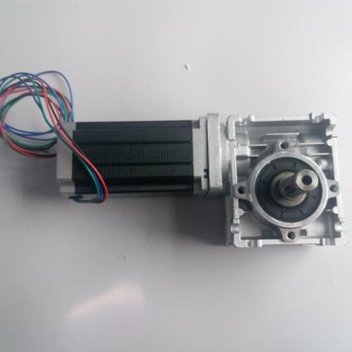 5:1 Worm Gearbox RV040 Speed Reducer 18mm Output Nema34 Stepper Motor 4A 98MM 6.5NM 930Oz-in Convert 90 Degree for CNC Router