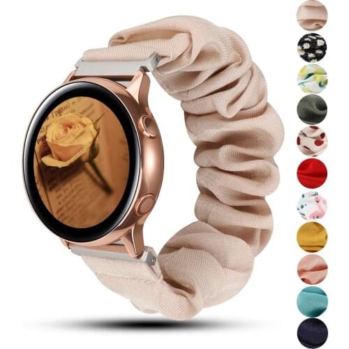 20mm Scrunchie Watch Band Compatible with Samsung Galaxy Watch 42mm,Soft Classic Pattern Replacement Wristbands for Samsung Gala
