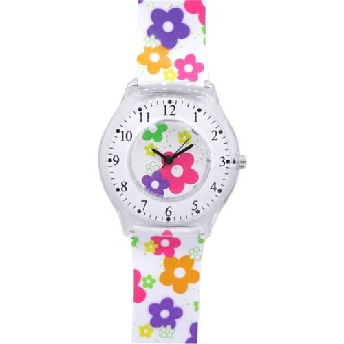 New Arrival High Quality Brand Flower Silicone Girls Ultra Thin Kids Watch Quartz Clock Wristwatch Feminino Relogio Kol Saati