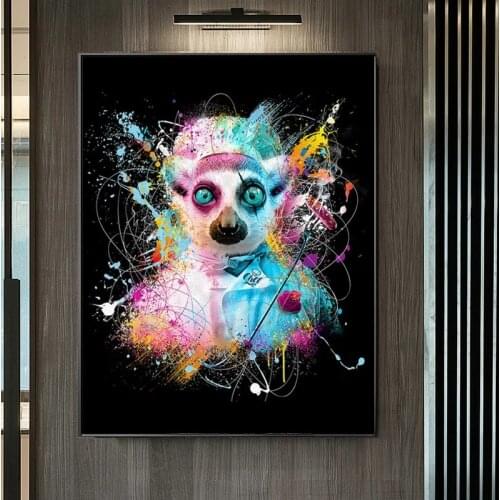 Modern graffiti art abstract animal cat owl lion diamond painting full diamond mosaic cross stitch wall picture home decoration