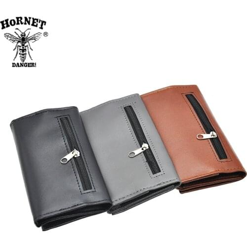 HORNET Artificial Leather Tobacco Pouch Cigarette Tobacco Pipe Organizer Bag Portable Cigarette Holder With 78mm Paper Holder