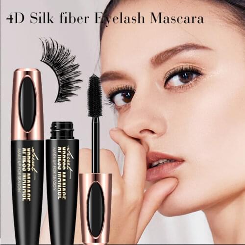 4D Silky Mascara Eyelash Lengthening Curling Cream Waterproof Long-lasting Fast-dry Eyelash Extension Mascara Makeup Cosmetics