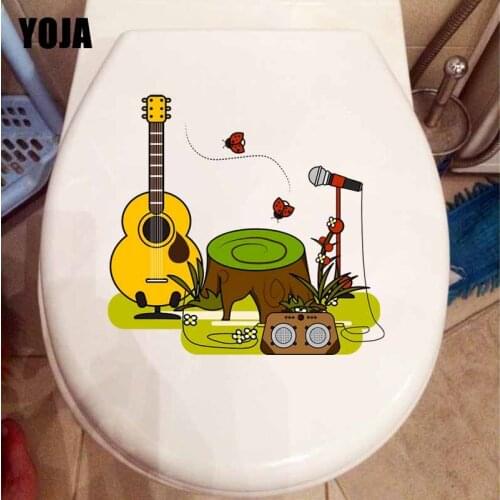 YOJA 22.5X21.1CM Interesting Seven Star Ladybugs Concert Wall Decal Toilet Sticker Home Decor T5-1089