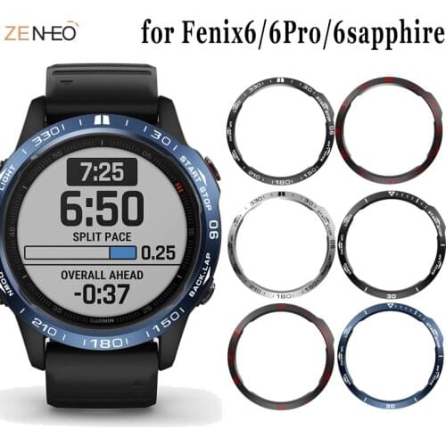 For Garmin Fenix 6 /6 Pro/ 6 sapphire Smart Watch Bezel Styling Frame Case Cover protector metal Ring Anti Scratch Protection