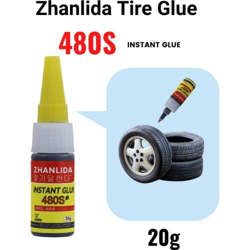 Zhanlida 480S Black Auto Tire Repair Adhesives Sealer Super Caulk Car Rubber Repair Glue - 20g