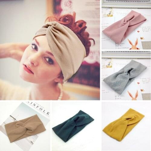Women Headband Wire Hair Ties Wide Knot Headbands Female Hair Bands Elastic For Hair Women Headwrap Turban Hair Accessories