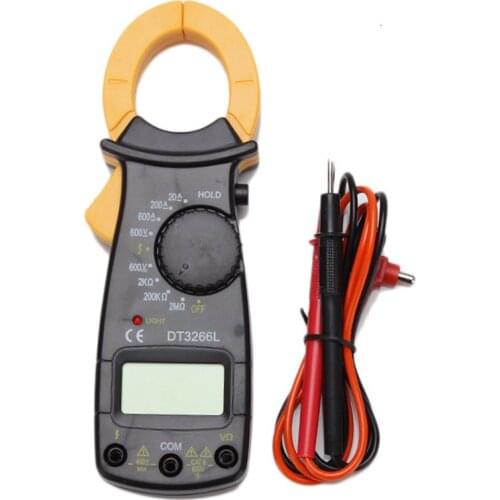 10PCS DT3266L clamp meter 3 1/2 digit LCD Digital Clamp Multimeter AC DC Voltage Electronic Tester Meter with Multimeter Pen