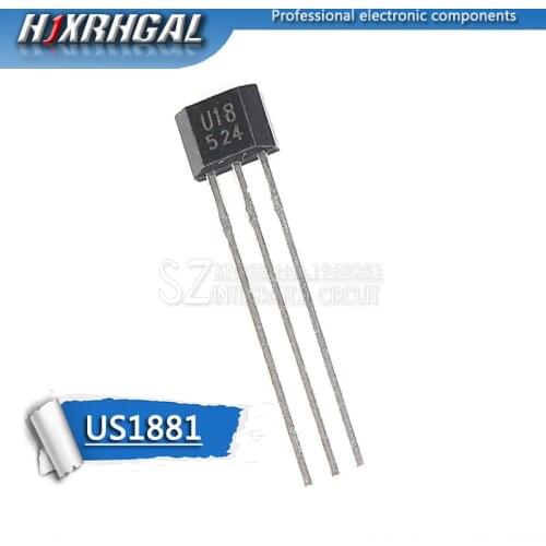 10pcs U18 US1881 TO-92 OH188 1881 U18 TO92 Hall Effect Sensor Magnetic Detector Hall Sensor Motor HJXRHGAL