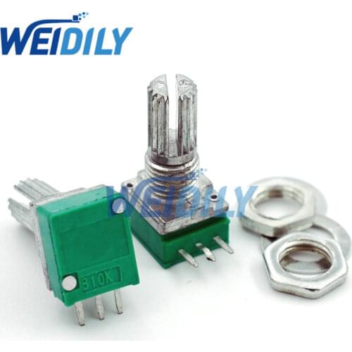 5PCS B10K Audio Amplifier Sealed Potentiometer 15mm Shaft 3pins RK097N 10K