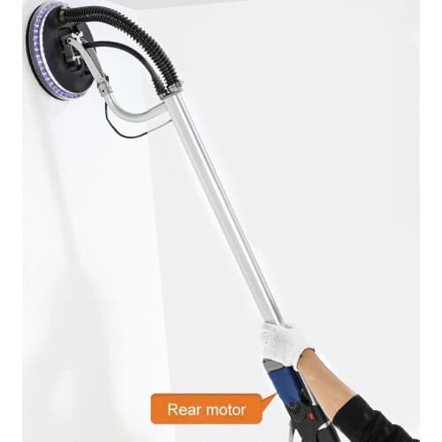 710W 1.6m Telescopic Long Pole Wall Grinding Machine Disc Sanding Machine Electric Wall Sander Polisher With LED Light 220V