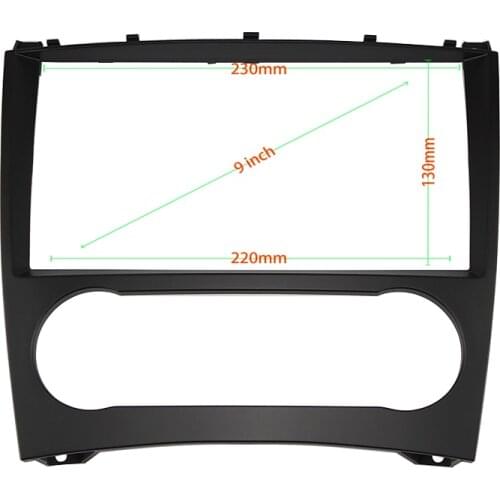 9 INCH Car Audio Frame GPS Navigation Fascia Panel Car dvd Plastic Frame Fascia is suitable for 2005-2009 BENZ C CLASS (W203)