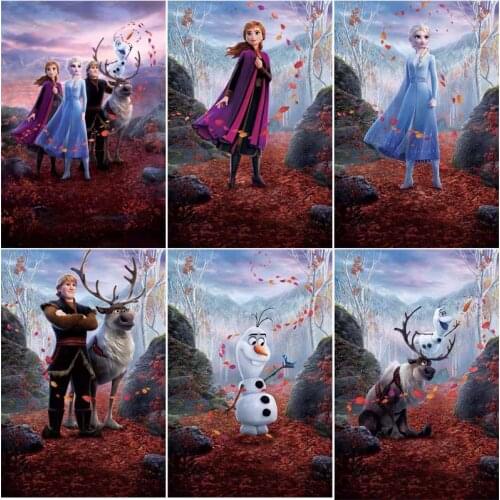Disney Cartoon Characters Frozen Anna Kristoff 5D DIY Diamond Painting Cross Stitch Full Square/Round Mosaic Home Decor Gift