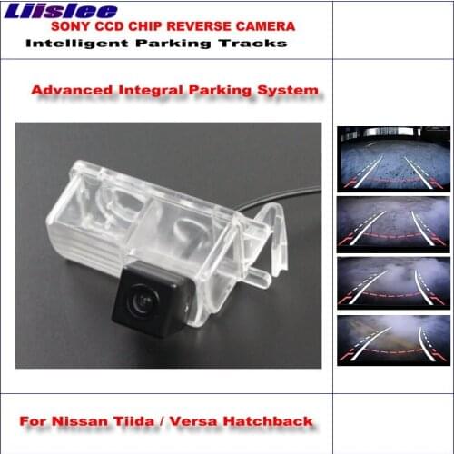 Car Reversing Rear View Camera For Nissan Tiida / Versa Hatchback Intelligent Parking Backup Dynamic Trajectory Guidance Line