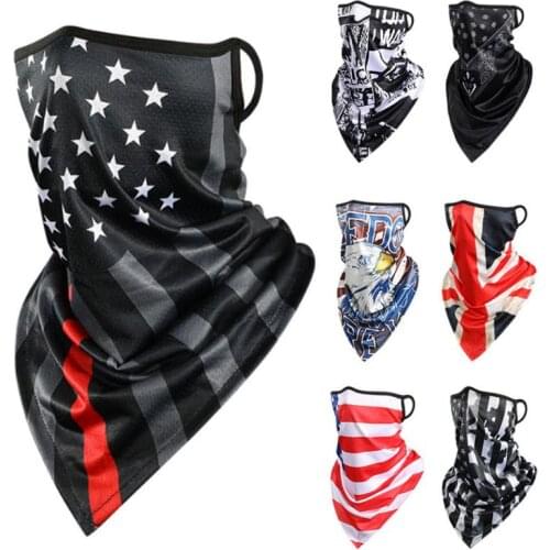 Triangle Bandana Half Face Scarves Hanging Ear Mask Scarf Ice Silk Neck Gaiter UV Sun Cover Smooth Breathable Headband Men Women