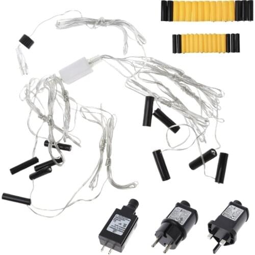 Power Supply Adapter 10in1 5AA+5AAA Battery Eliminator Replace AA AAA Battery for Christmas LED Light Toy Walkie Talkie